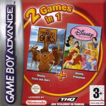 2 in 1 - Frere des Ours & Disney Princesse  ゲーム