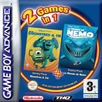 2 in 1 - Monstres & Cie & Le Monde de Nemo  ゲーム