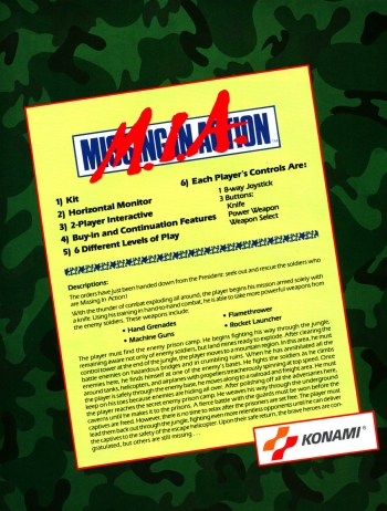 M.I.A. - Missing in Action   Game
