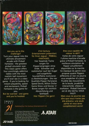 Pinball Fantasies  ゲーム