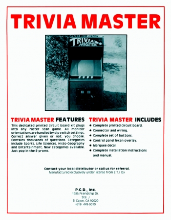 Trivia Master  Gioco