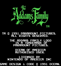 Addams Family Nes Dx Game