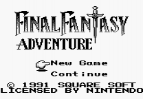 Adventures of Mana Title Screen For Final Fantasy Adventure ゲーム