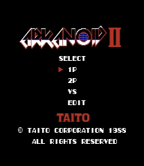 Arkanoid 2 NES Vaus support Jeu