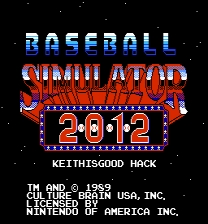 Baseball Simulator 2012 ROM