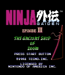 Ninja Gaiden III - Restored ROM