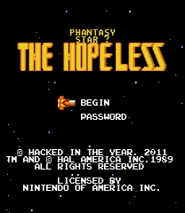 Phantasy Star ? The Hopeless ROM