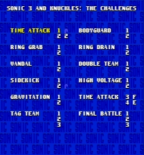 Sonic 3 & Knuckles: The Challenges Jeu