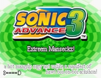 Sonic Advance 3: Extreem Manseckz Jeu