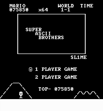 Super ASCII Bros. Spiel
