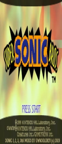 Super Smash Bros. Sonic Mod Game